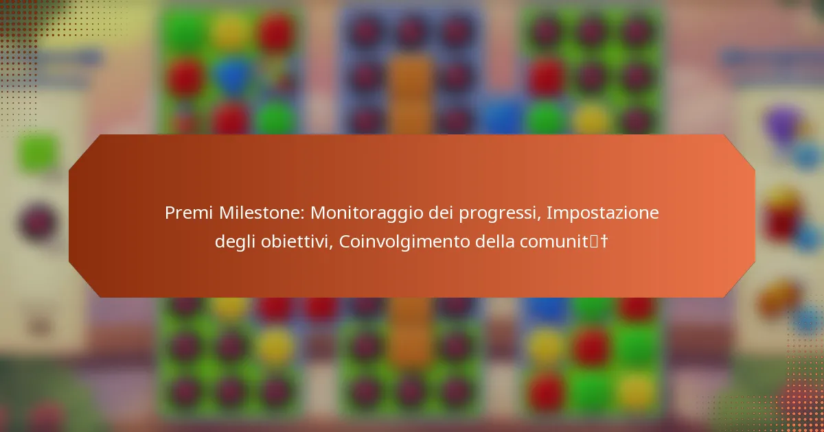Premi Milestone: Monitoraggio dei progressi, Impostazione degli obiettivi, Coinvolgimento della comunità