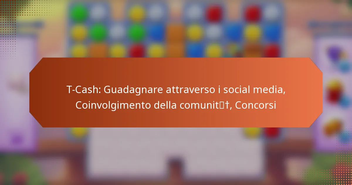 T-Cash: Guadagnare attraverso i social media, Coinvolgimento della comunità, Concorsi