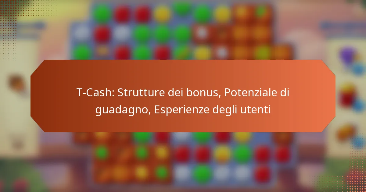 T-Cash: Strutture dei bonus, Potenziale di guadagno, Esperienze degli utenti