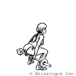 Hack squat con bilanciere